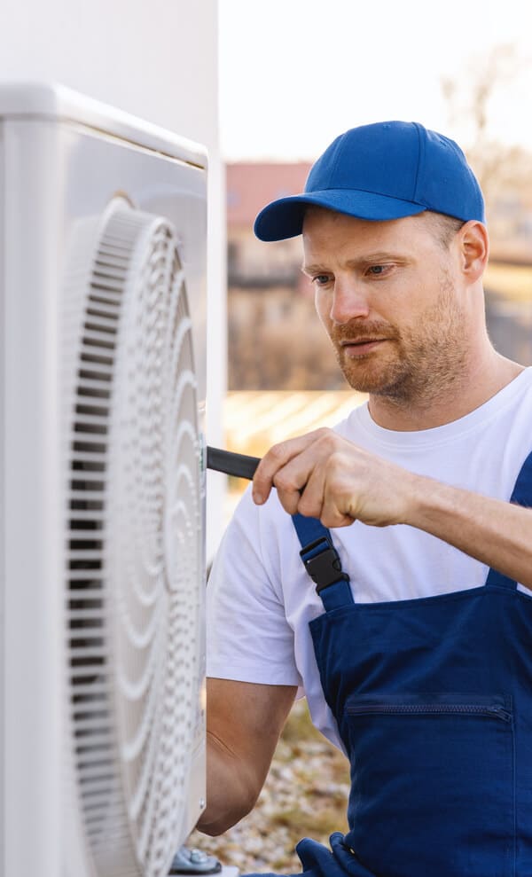 Expert SwiftPro technician servicing HVAC in Chantilly, VA