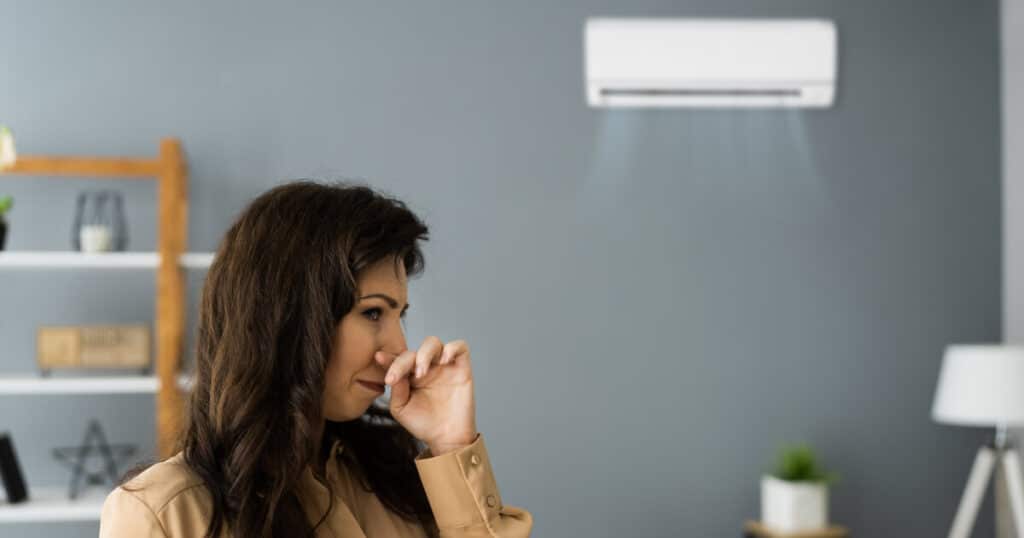 Bad smells coming from an AC is one of the signs your air conditioning needs servicing.