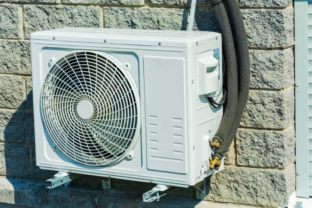 New AC condenser unit for replacement, SwiftPro HVAC services in Northern Virginia