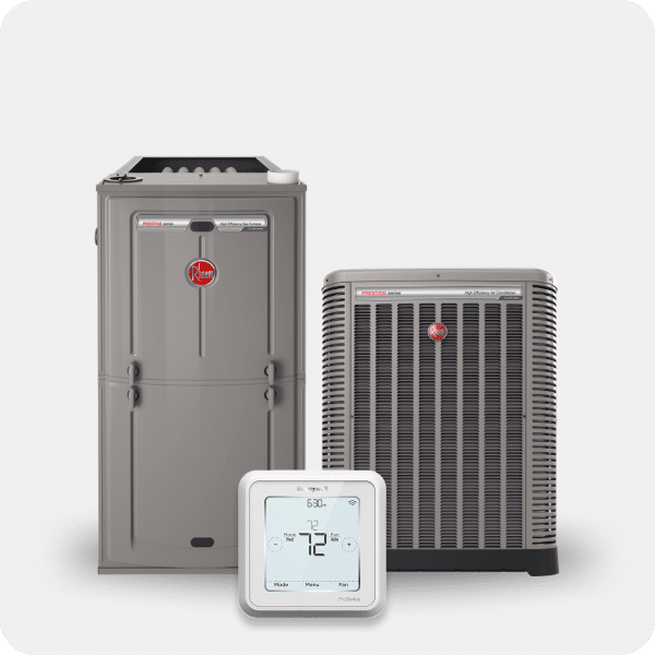 Rheem furnace, air conditioner and Honeywell smart thermostat