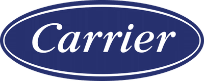 Carrier logo. SwiftPro installs and services Carrier heating and cooling equipment in Northern Virginia.