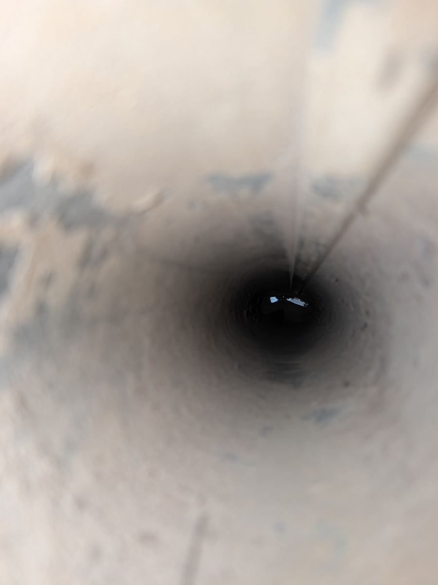 The same Ashburn dryer vent line after a SwiftPro cleaning, clear down to the metal
