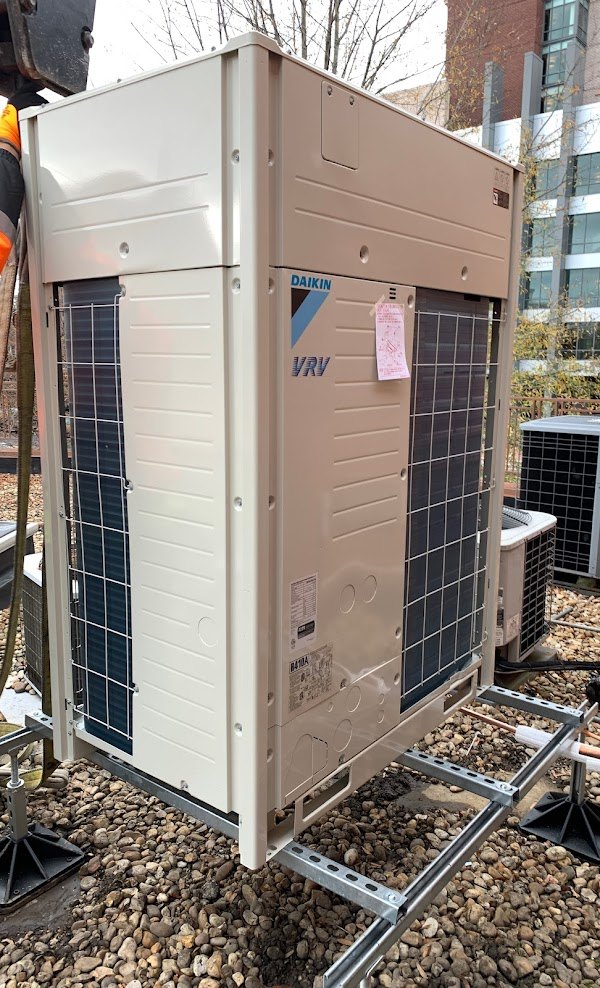 A multi-zone Daikin VRV outdoor condensing unit installed at a Northern Virginia property.