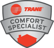 Trane Comfort Specialist badge. SwiftPro is a Trane Comfort Specialist dealer for heating and cooling in Northern Virginia.